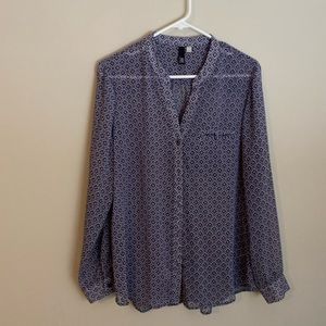 Button down top, sheer